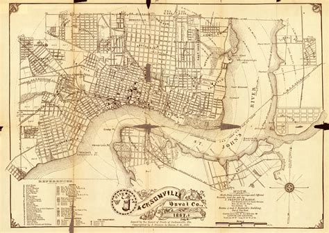 Florida Memory Map Of City Of Jacksonville 1887