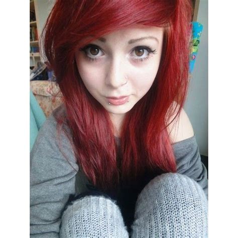 Scene Hair Liked On Polyvore Featuring Hair People Girls Emo And Pics Shades Of Red Hair