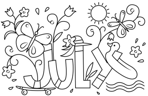July Coloring Page Free Printable Coloring Pages July Coloring Page