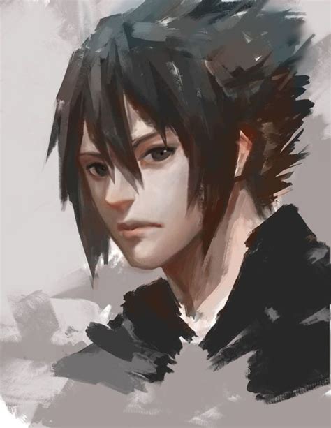 Possibly Sasuke From The Anime Naruto Portrait Anime Art Concept Art