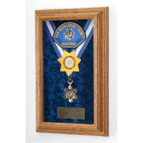 Single Medal Display Case Wood Awards Display Case