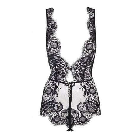 agent provocateur darcia playsuit black 2 1 150 liked on polyvore featuring lingerie black