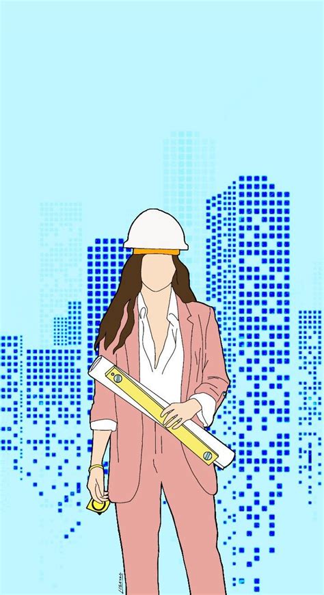 Woman Engineer Wallpaper Engineer Cartoon Future Wallpaper