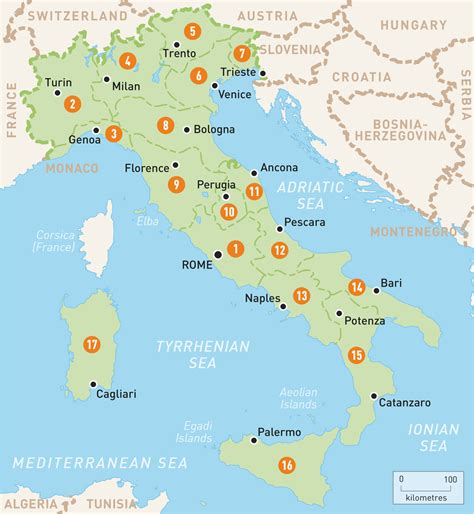 Map Of Italy With Cities And Towns Secretmuseum