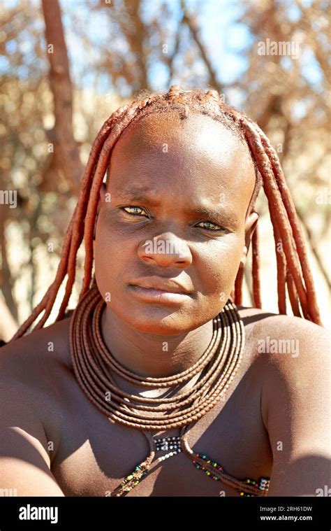 Namibia Portrait Of A Himba Woman In Kunene Region Stock Photo Alamy