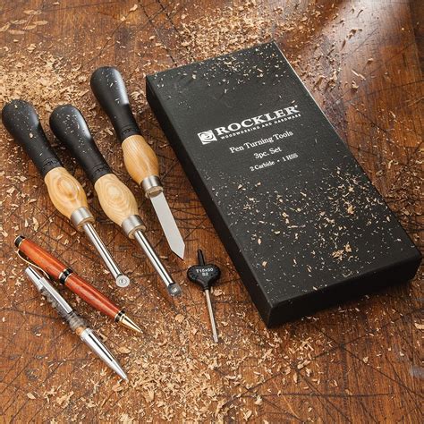 Pen-Turning Ergonomic Carbide Turning Tools, 3-Piece Set | Rockler ...