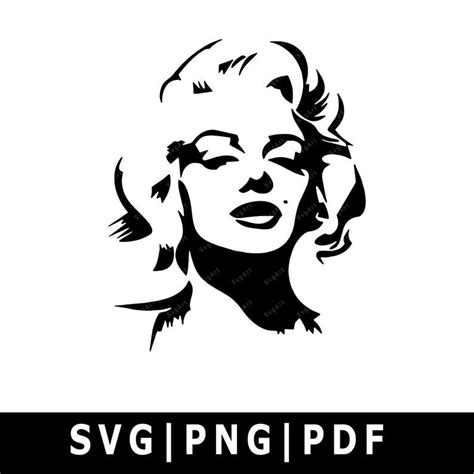 Marilyn Monroe SVG PNG PDF Cricut Silhouette Cricut Svg