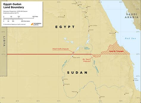Egyptsudan Land Boundary Sovereign Limits