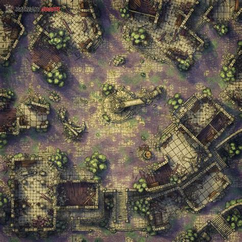 Map Of The Week Ruined Square Patreon In 2023 Fantasy City Map Dnd