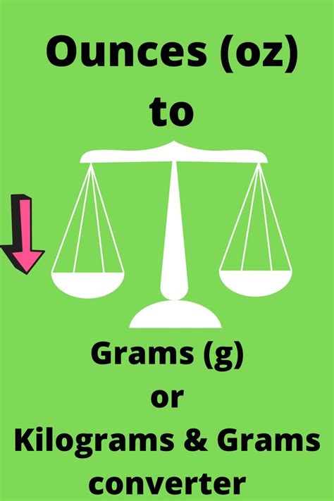 Ounces to Grams Converter | Kilograms and grams, Ounces to grams ...