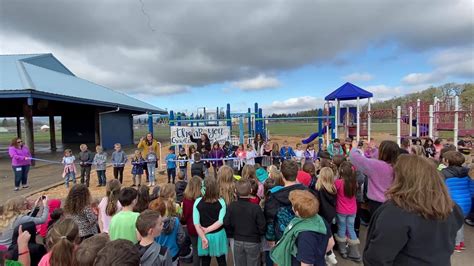 Ribbon Cutting For New Playground At Creslane Elementary School Let
