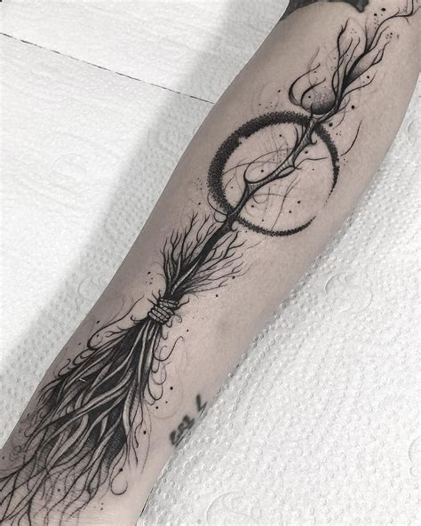 witch s broom wiccan tattoos wicca tattoo witch tattoo