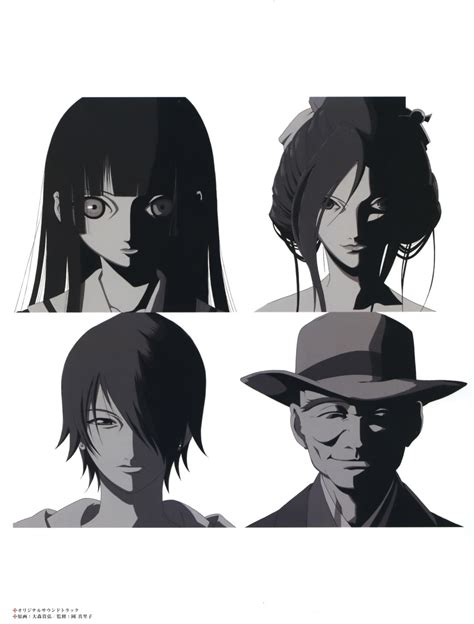 Safebooru Artbook Bangs Blunt Bangs Closed Eyes Enma Ai Hair Over One Eye Hane Onna Highres