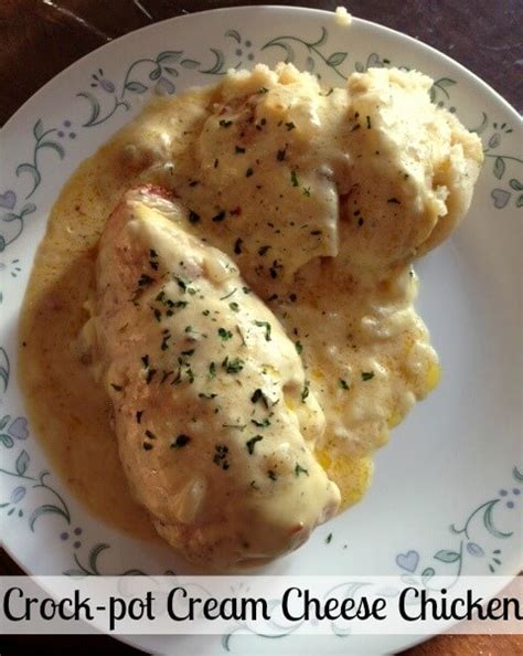 Seriously my kind of recipe. Crock-Pot Cream Cheese Chicken | Singing Through the Rain