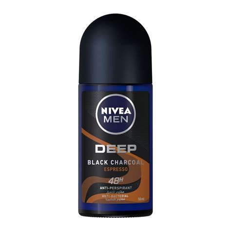 buy nivea men 48h deep black carbon espresso anti perspirant deodorant roll on 50ml online at