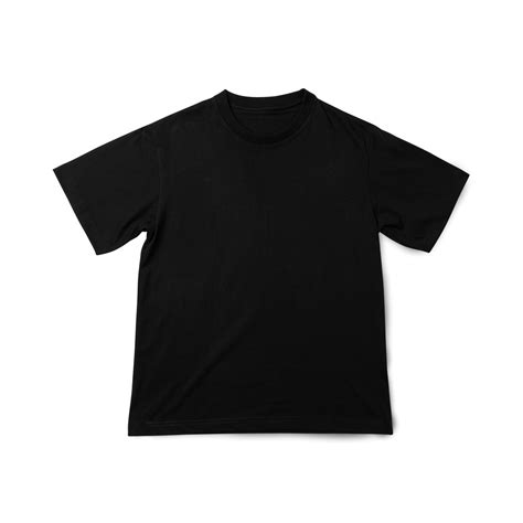 maqueta de camiseta negra de gran tamaño camiseta realista PNG