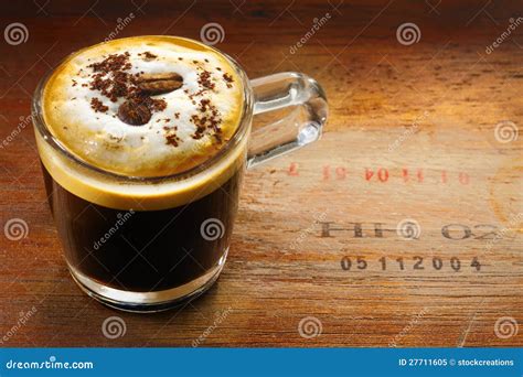 Frothy Cup Of Cappuccino Coffee Royalty Free Stock Photo Image 27711605