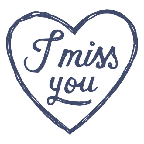 I Miss You Heart Sticker Transparent Png And Svg Vector File