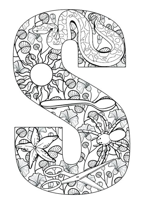 Letter Coloring Pages For Adults At Free Printable
