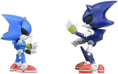 Sonic Collector Series Figure 2 Pack W Comic Classic And Modern Metal