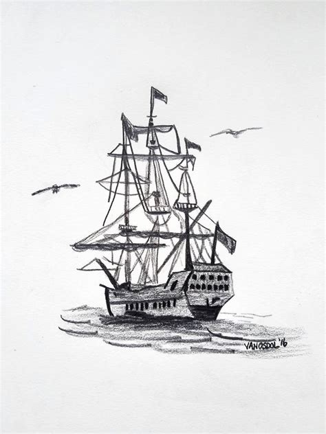 Pirate Ship Sketch