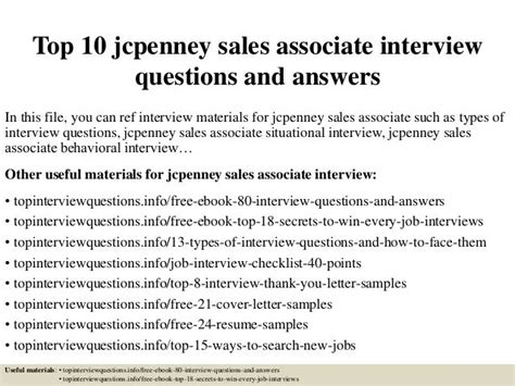 Top 10 Jcpenney Sales Associate Interview Questions And Answers