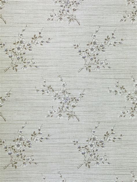 Vintage Wallpapers Online Shop Glossy Silver Floral Wallpaper