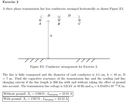 Solved A Three Phase Transmission Line Has Conductors Ar