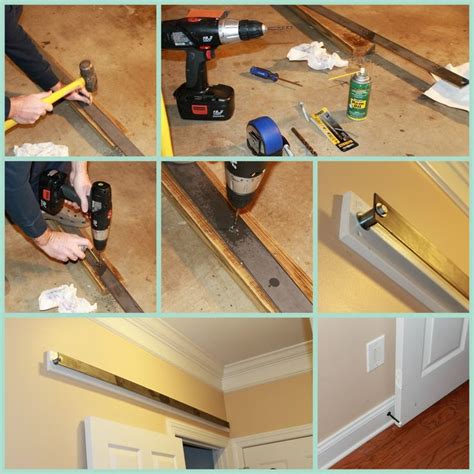 Install a pocket door and locking hardware | how to. DIY Barn Style Door Track For Under $60 | Barn style doors ...