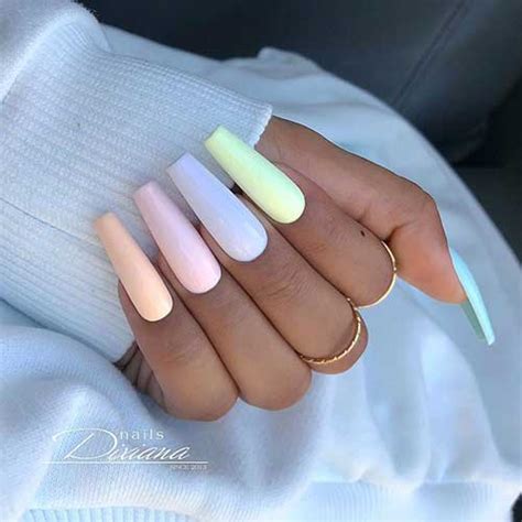 Cute Spring Long Coffin Nails Ideas Of 2020 Stylish Belles