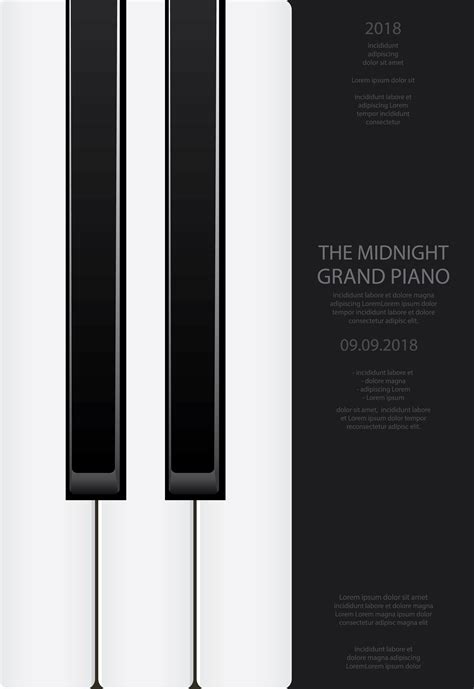 Music Grand Piano Poster Background Template Vector Illustration 641516