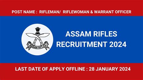 Assam Rifles Recruitment Nos Vacancies Apply Now Assam
