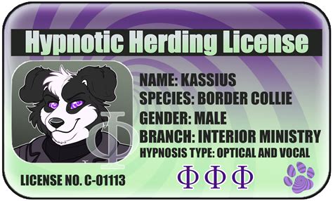 Hypnotic Herders Licence By Toxi De Vyne — Weasyl