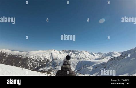 A Person Standing On Top Of A Snow Covered Slope Stock Videos And Footage