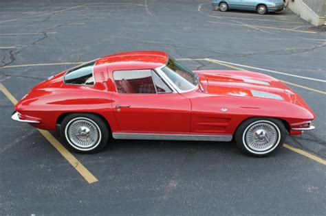1963 Corvette Split Window Coupe Red With Red Interior Classic