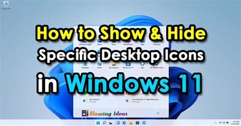 How To Show Specific Desktop Icons In Windows 10