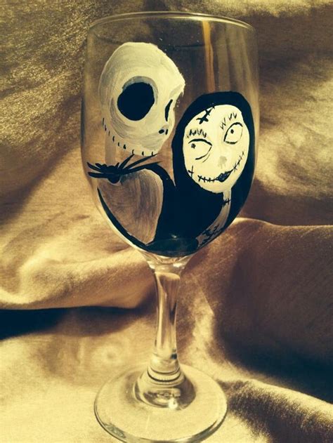 Nightmare Before Christmas Wine Glass Etsy
