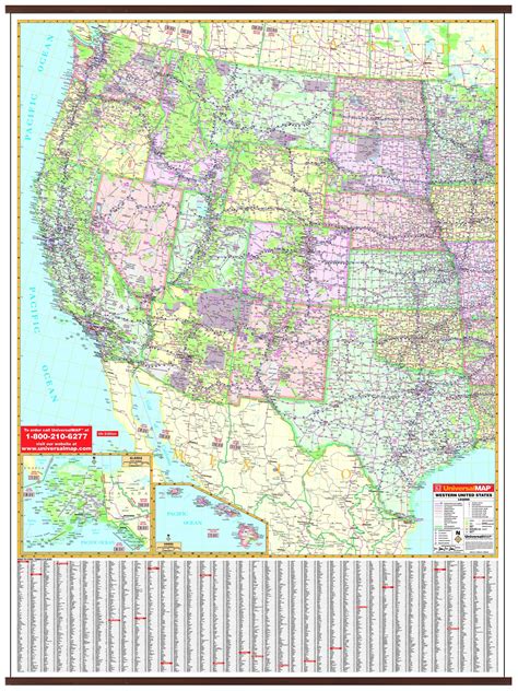 Wall Map Of Western Us States Images And Photos Finder
