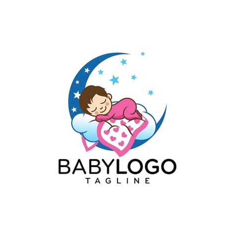 Cute Baby Logo Design Vector Vector Premium Download