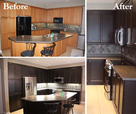 Staining Kitchen Cabinets Before And After Pictures Wow Blog