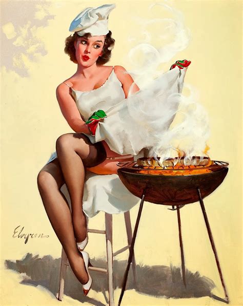Pin Up Grill Masters By Gil Elvgren Pin Up Art Artists