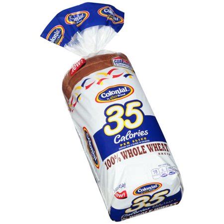 Calories and nutrition facts for whole wheat bread! Colonial 35 Calorie 100% Whole Wheat Bread, 1 lb - Walmart.com