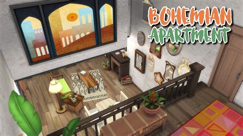 Boho Roommates Apartment 🌿 The Sims 4 Apartment Renovation Speed