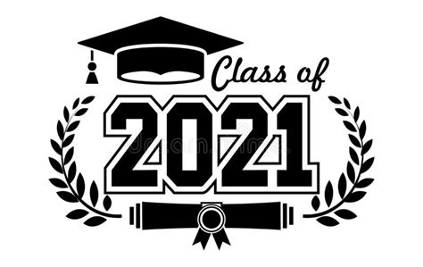 Huge crowds, long speeches and the expense of robes you wear only once. 2021 graduate class logo stock vector. Illustration of ...