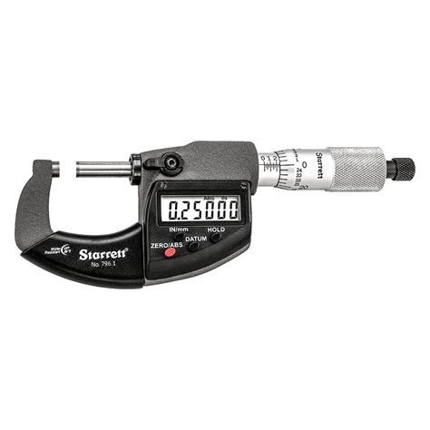 Starrett 796 Series 0 To 1 Sae And Metric Digital Outside Micrometer
