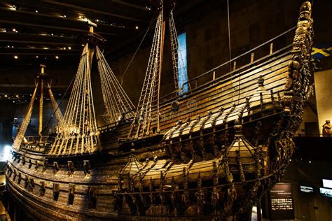 Details Of Vasa Ship At Vasa Museum In Stockholm Editorial Stock Photo