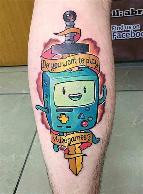 Bmo Adventure Time Tattoo 2 By Chris Hill Tattoo Insider