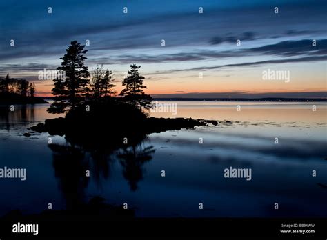 Twilight Near French Village Nova Scotia Canada Stock Photo Alamy