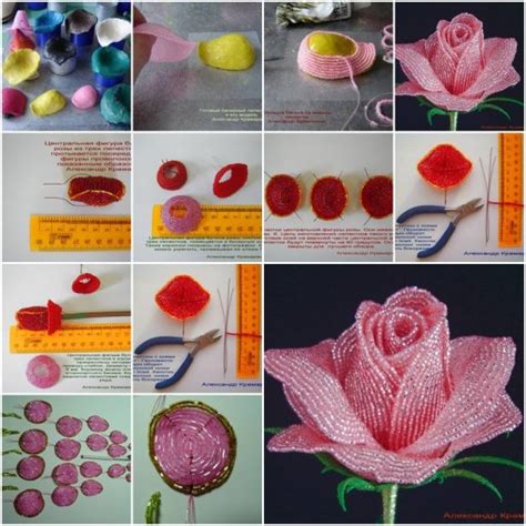 How To Make French Beaded Rose Step By Step Diy Tutorial