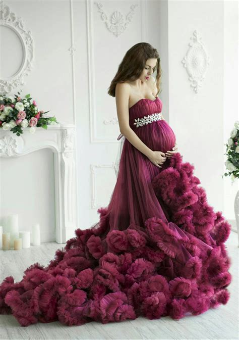 Maternity Gown Maternity Tulle Dress Photoshoot Gown Etsy Denmark